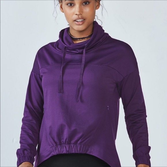 Fabletics Europa Drawstring Cowl Hi-lo Hem Pullover Sweatshirt, size Small 💜 - Picture 11 of 11